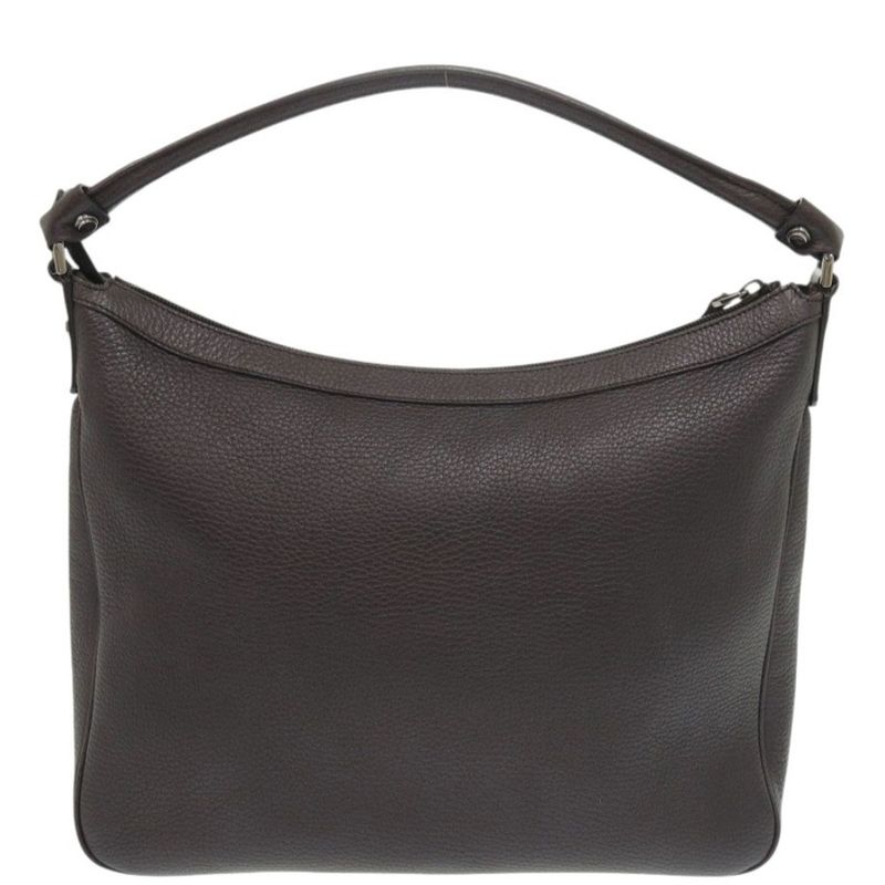 Gucci one Shoulder Bag Leather Dark Brown Handbag 1175 — view 2