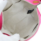 Hermes Brid A Black PM Handbag Pouch Hibiscus Pink — view 6