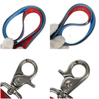Chanel Neck Strap Coco Mark Blue Orange Red Silver Hardware — view 5