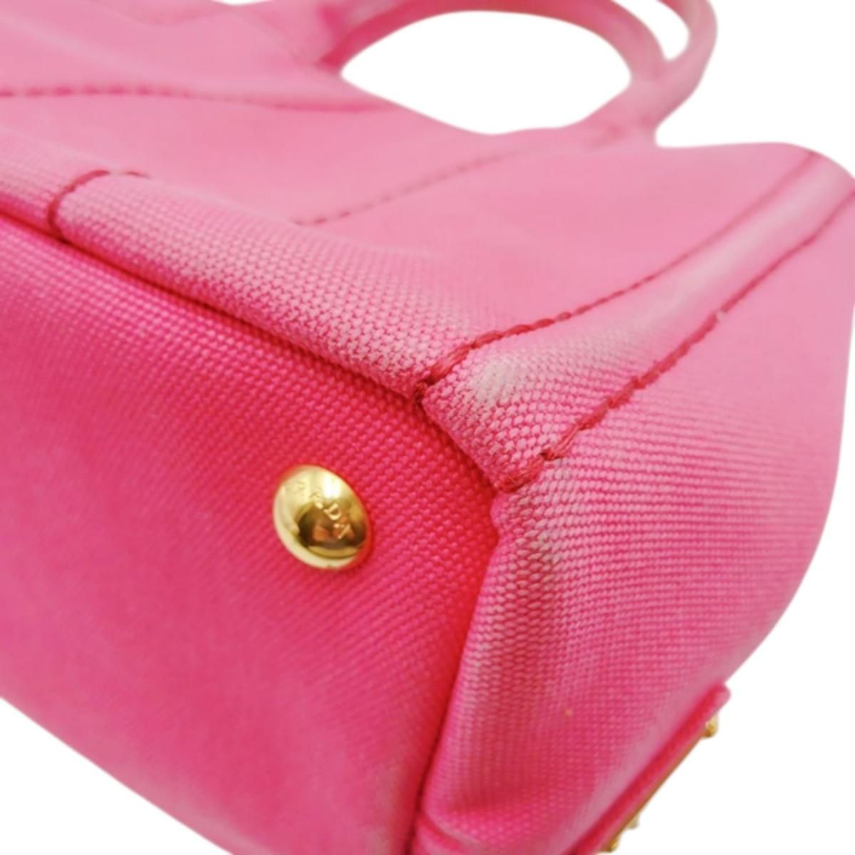Prada 1 Bg439 Canapa Handbag Mini Tote Bag Pink — view 8