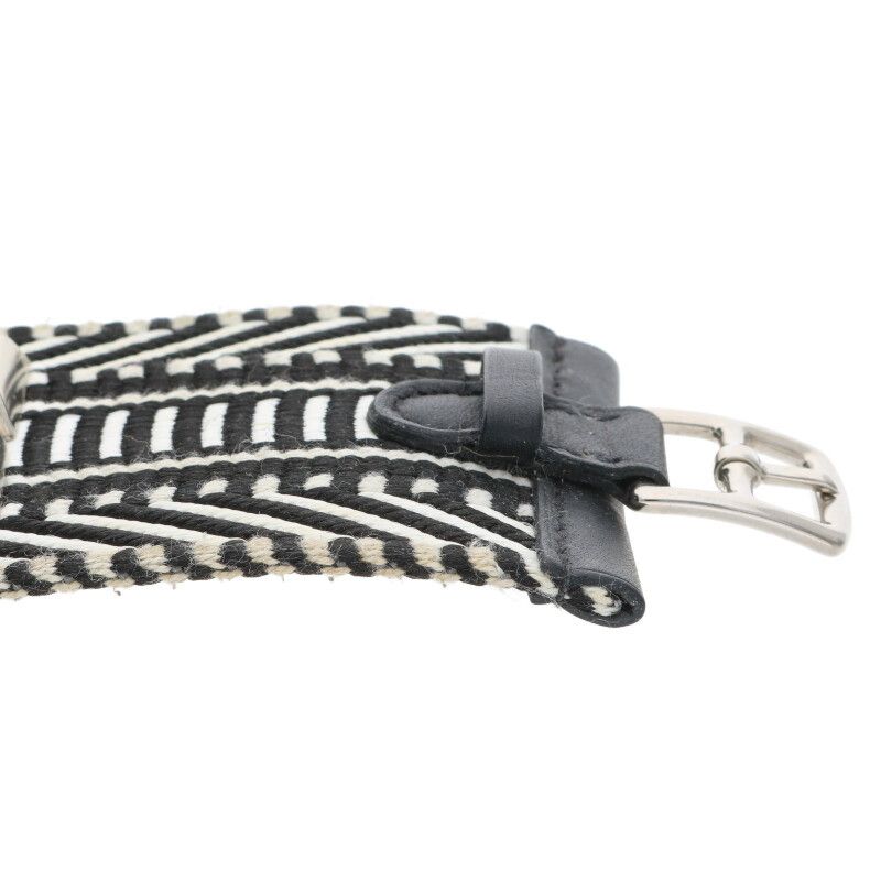 Hermes Collierd Chien Caval Canvas and Leather Bracelet — view 5