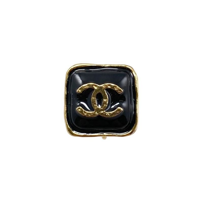 Chanel Earrings Square Coco Mark Abc253 Black — view 3