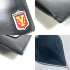 Saint Laurent Paris Clutch Bag Logo Patch Leather Black — view 8