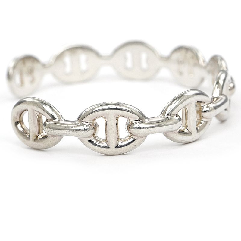 Hermes Bracelet Chaine D'ancre Anchene Bangle SH AG 925 SV Silver — view 3