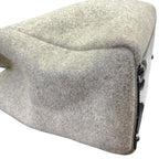 Fendi Toujours Handbag Tote Shoulder Wool Grey with Pouch — view 3