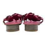 Chanel Camellia Design Sandals Red 37 — view 3