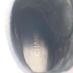 Chanel 21 a Cocomer Cles Lace-Up Boots with Pearls Black 38 — view 6