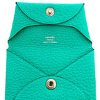 Hermes Coin Case Bastia Green Mint Purse Leather — view 8