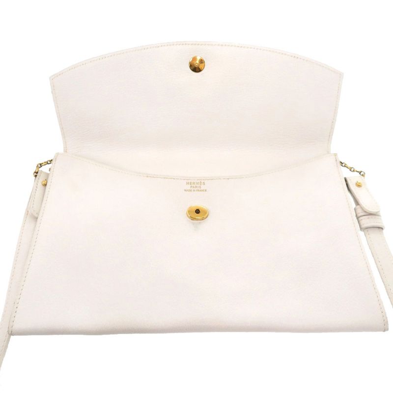 Hermes Vaugo River White Gold Hardware 00 Vintage Shoulder Bag — view 3