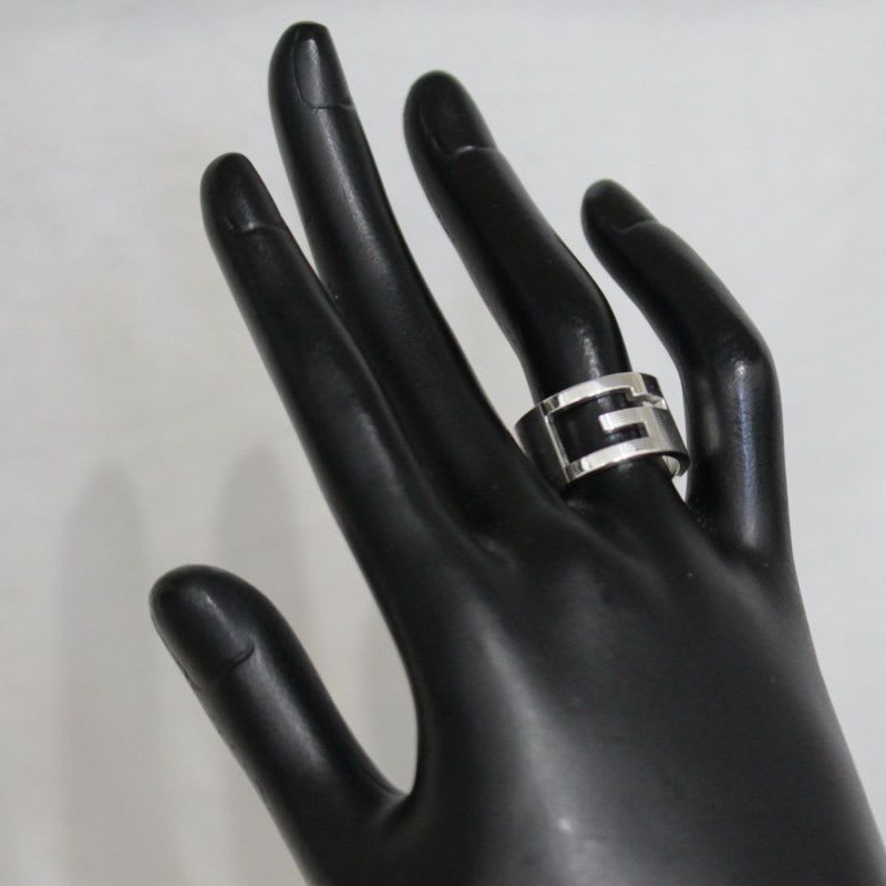 Gucci Wide Logo Ring No 14 Silver 925 E1183 — view 6