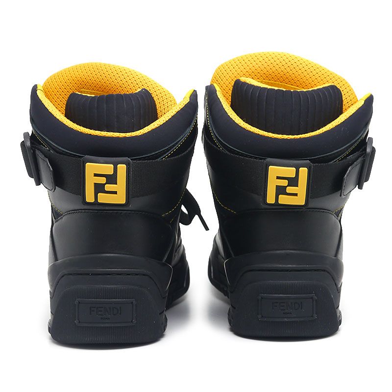 Fendi High Cut Sneakers Black Size 8 — view 3