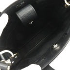 Christian Dior Saddle Mini Tote 2-Way Shoulder Bag Calf Black — view 7