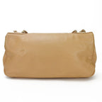 Chanel Shoulder Bag Chain Leather Beige Studded — view 2