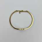 Celine Logo Triomphe Accessory Bracelet Bangle Gold Vintage — view 7
