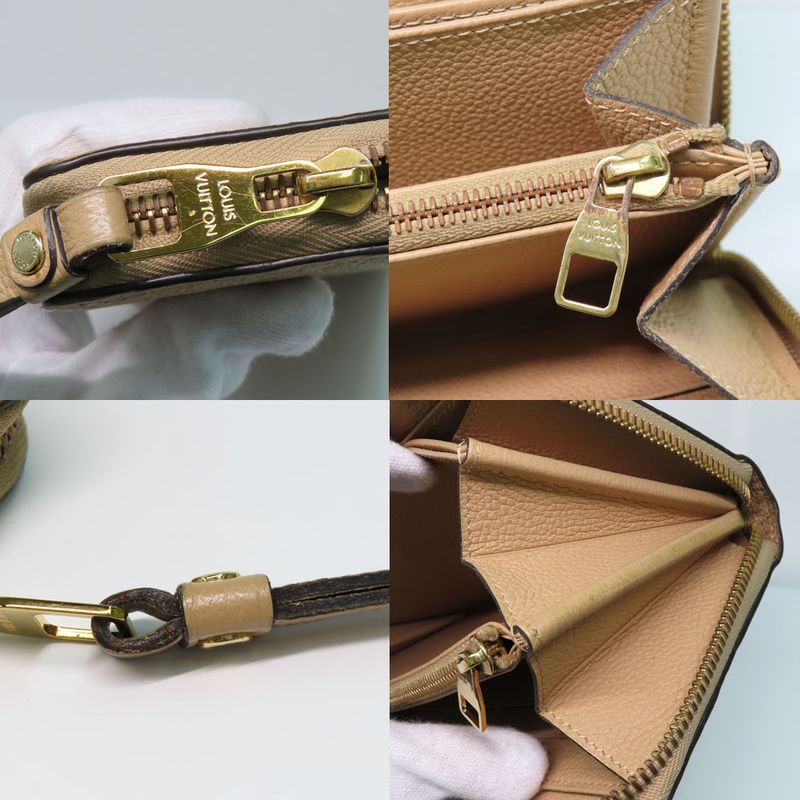 Louis Vuitton Zippy Wallet Monogram Empreinte Dune Beige Long — view 8