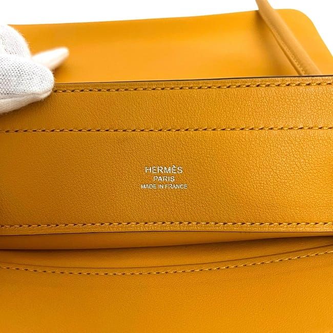Hermes Shoulder Bag Aline Yellow Leather Swift — view 8