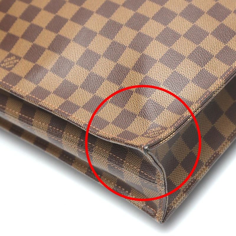Louis Vuitton Damier Tote Bag Sac Plat Handbag Ebene — view 9