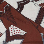Hermes Carre 140 Scarf Zouavers ET Dragons Bandana Brown Large Shawl — view 8