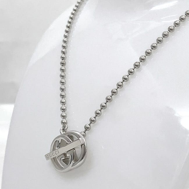 Gucci Necklace Silver Interlocking Polished Ag — view 3