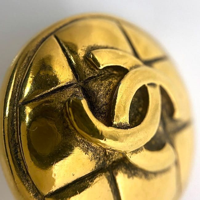 Chanel Earrings Gold Coco Mark Vintage GP — view 9