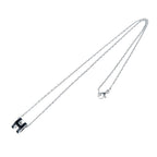 Hermes Necklace Pop Ash Mini Pendant H Black Silver-color Accessories — view 8