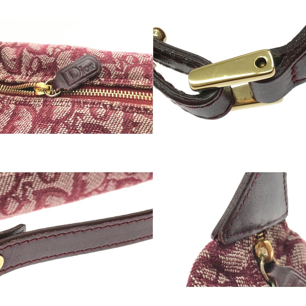 Christian Dior Handbag Cm0093 Trotter Pattern Bordeaux — view 7