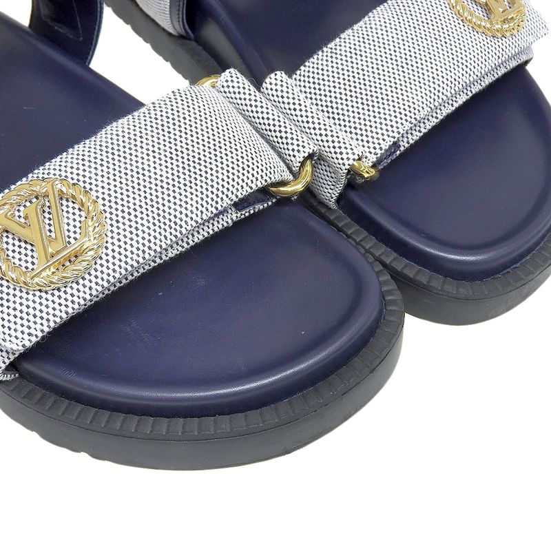 Louis Vuitton 2024 Item Sunset Line Leather Sandals Shoes 37 — view 3