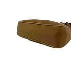 Prada Triangle Logo Hardware Nylon Saffiano Leather 2-Way Chain Semi