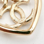 Chanel Brooch Corsage Gold Heart Coco Mark Rhinestone — view 7