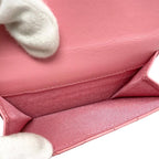 Chanel Trifold Wallet Small Flap Quilted Calfskin Pink — view 8