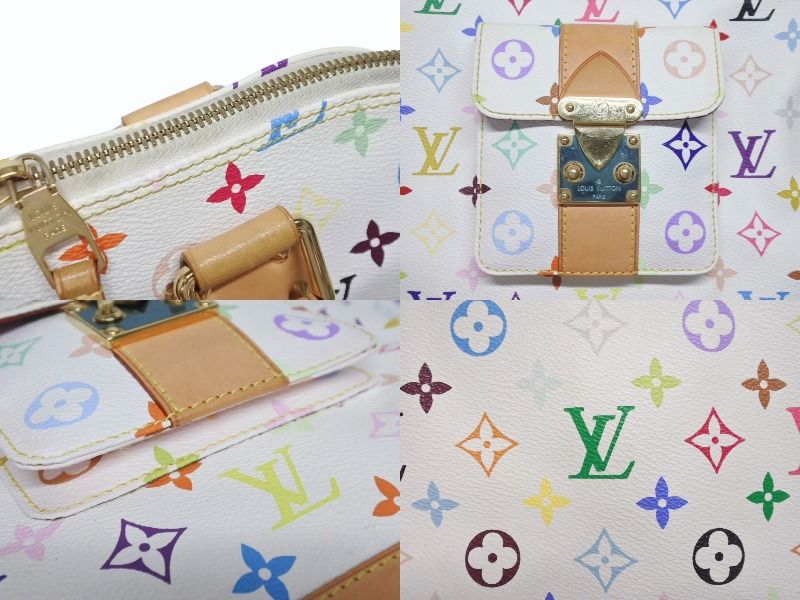 Louis Vuitton Takashi Murakami Alma GM Handbag Monogram Multicolor White — view 8