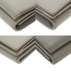 Christian Dior Compact Wallet Leather Gray Trifold Purse 0037 — view 9