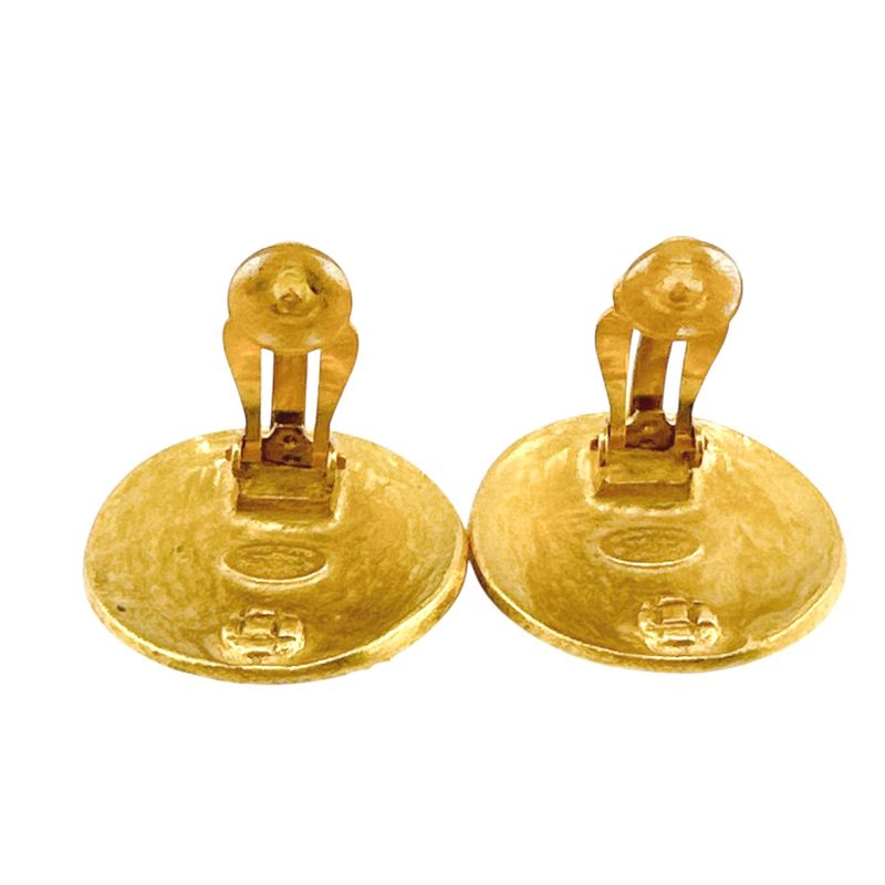 Chanel Vintage Large Earrings Coco Mark — view 7