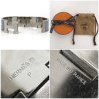 Hermes Bangle Click Clack Silver Light Blue Metal — view 7