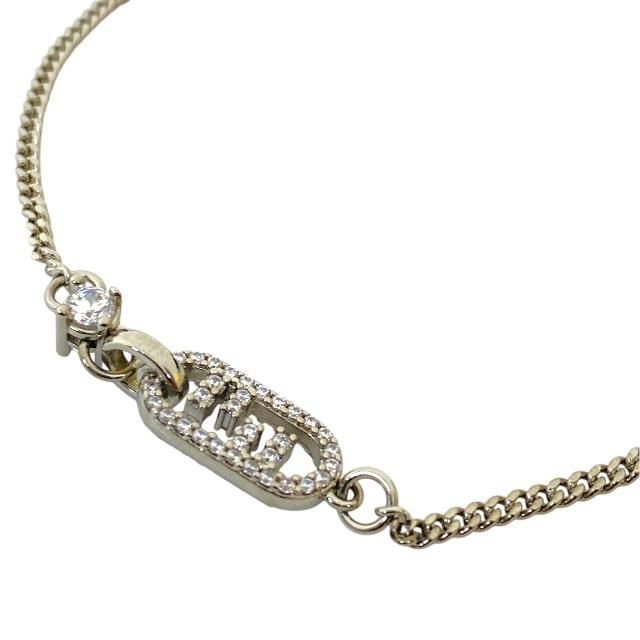 Fendi 8 Ah428 Bracelet O'lock Bangle Accessories Crystal Metal Silver — view 3