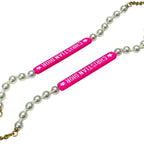 Christian Dior Airpods Holder Necklace Chain Logo Faux Pearl GP — view 8