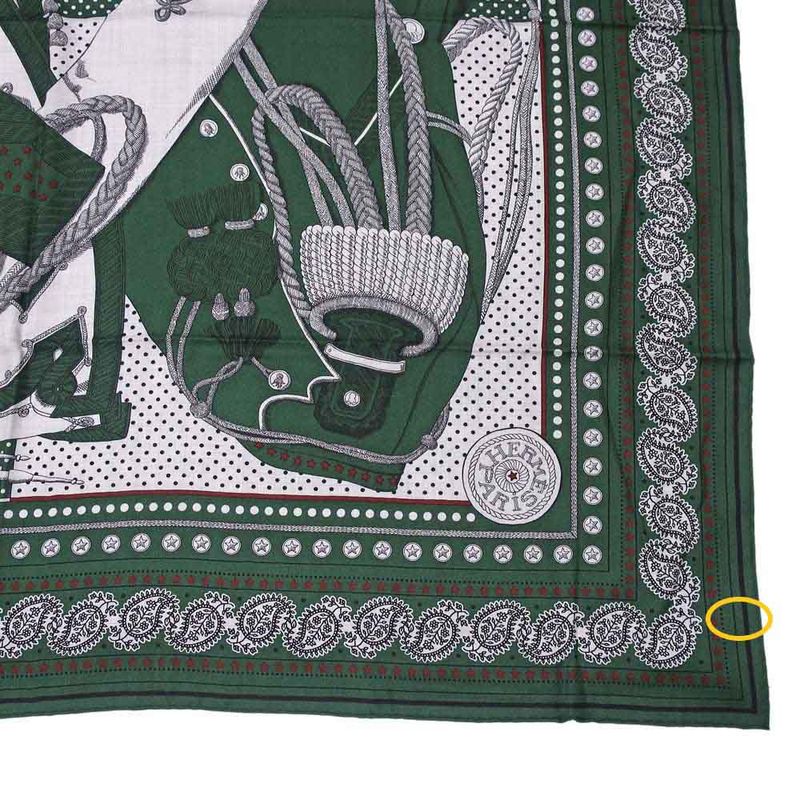 Hermes Carre 140 Scarf Zouaves Et Dragons Cashmere Silk Large Shawl — view 5