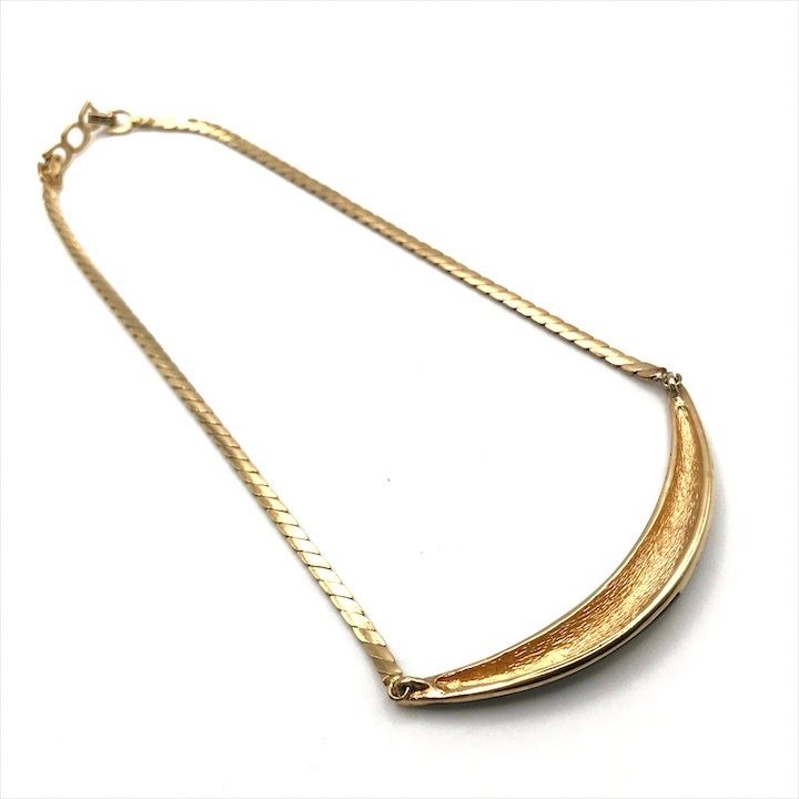 Dior Rhinestone Gold Black Necklace — view 3