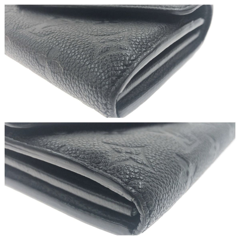 Louis Vuitton Monogram Empreinte Portefeuille Sarah Long Wallet Black — view 3