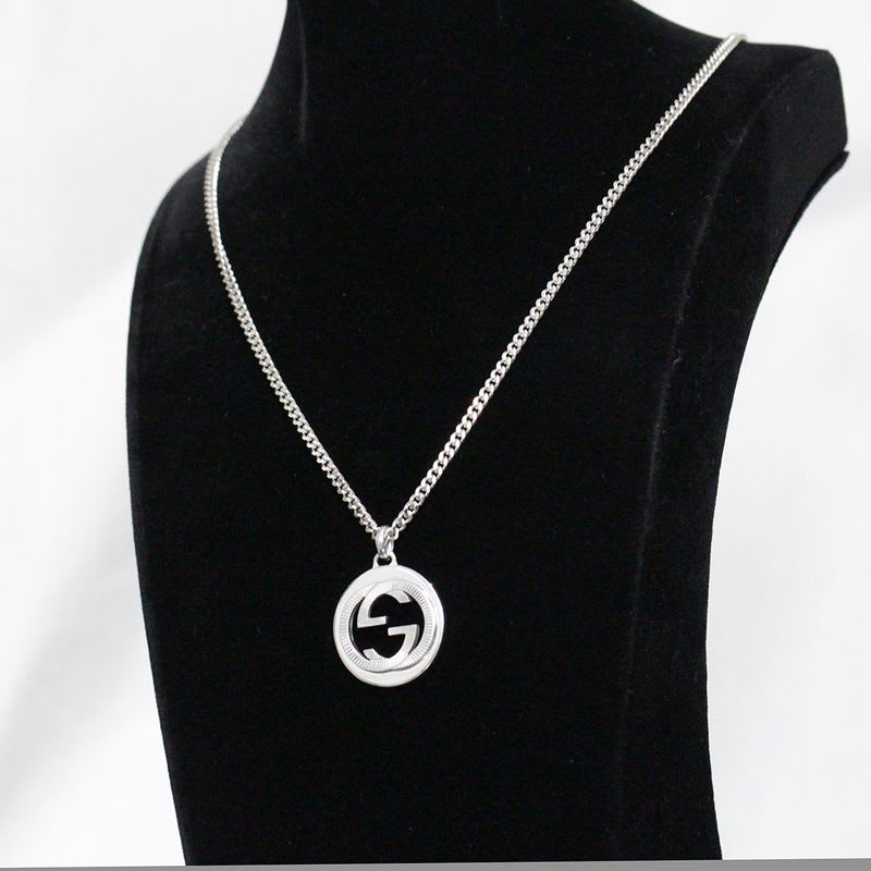 Gucci Necklace Interlocking Silver 925 55 cm E1357 — view 5