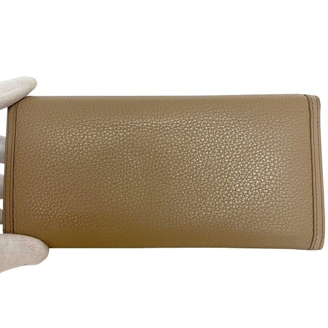 Prada Bifold Long Wallet Beige 1 Mh132 Leather — view 9