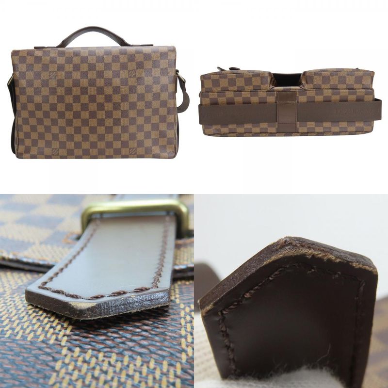Louis Vuitton Shoulder Bag Broadway Damier Ebene Brown Gold Hardware — view 3