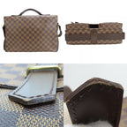 Louis Vuitton Shoulder Bag Broadway Damier Ebene Brown Gold Hardware — view 3