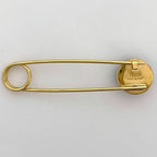 Fendi Pin Brooch Gold Beige Brown — view 6