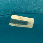 Chanel CC Logo Turnlock Quilted Lambskin Mini Hand Vanity Bag Blue — view 9