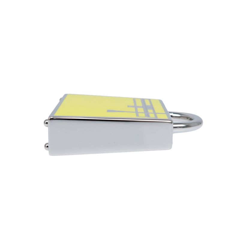 Hermes Curiosity Kelly Charm Yellow Silver Pendant Top Accessories — view 4