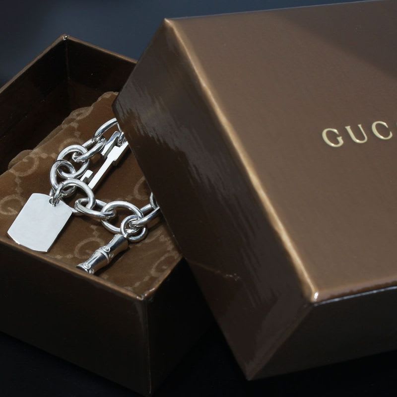 Gucci Multi Logo Motif Bracelet SV 925 Box B9856 — view 7