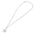 Chanel Coco Mark Star Stone Silver B17 Necklace Accessories 0242 — view 3