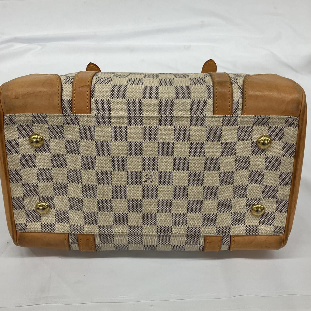 Louis Vuitton Mini Boston Bag Damier Azur Berkeley Gray White — view 4