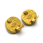 Chanel Earrings Coco Mark Greenish Green and Gold 98 — view 6